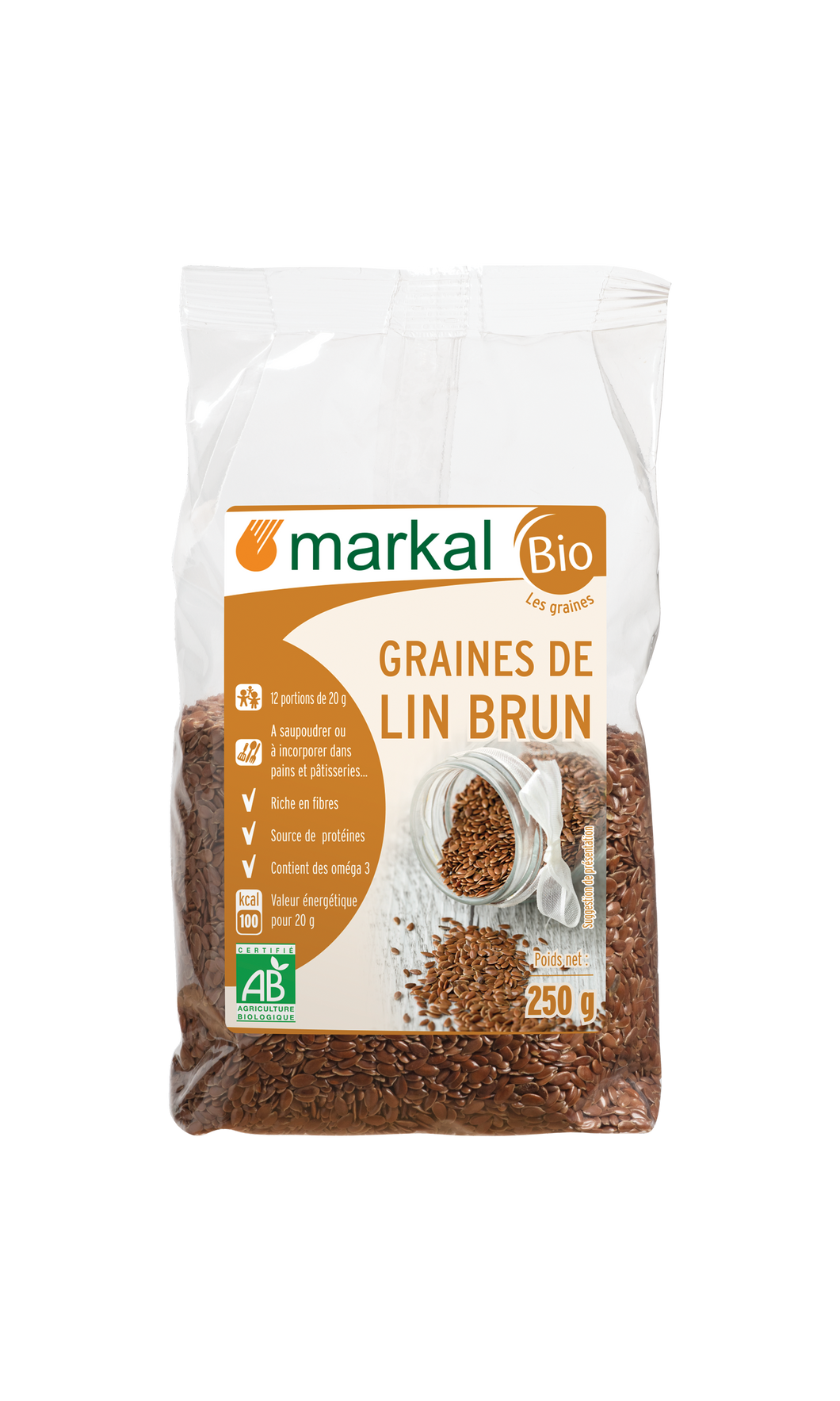 GRAINES DE LIN BIO BRUN 250G