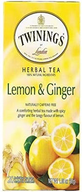 TWININGS LEMON AND GINGER TEA 20 UNITS