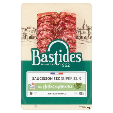 BASTIDES SAUCISSON SEC AUX HERBES 80G