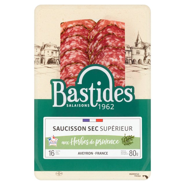 BASTIDES SAUCISSON SEC AUX HERBES 80G