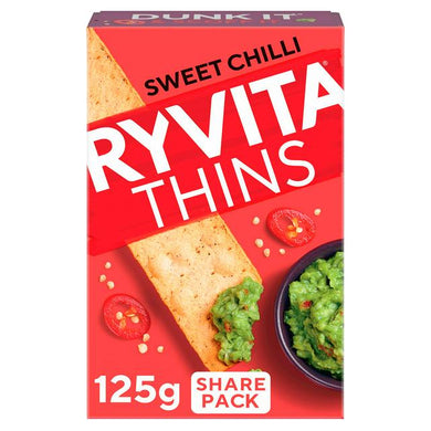 RYVITA THREE SWEET CHILLI FLATBREADS 125GR