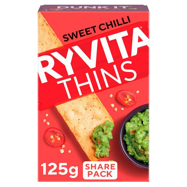 RYVITA THREE SWEET CHILLI FLATBREADS 125GR