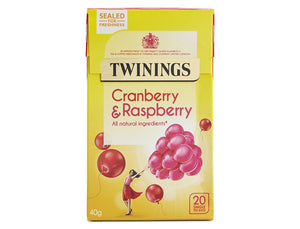 TWININGS INFUSIONS CRANBERRY &RASPBERRY 40G