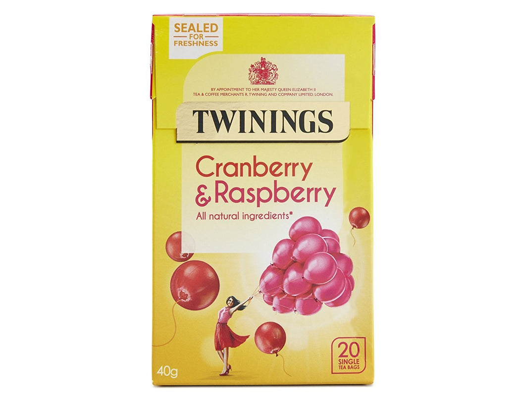 TWININGS INFUSIONS CRANBERRY &RASPBERRY 40G
