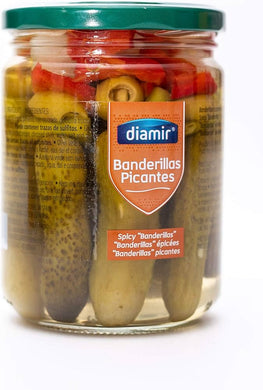DIAMIR SPANISH HOT BANDERILLAS IN GLASS 295GR