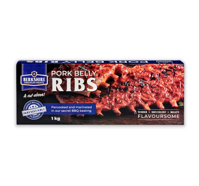 BERKSHIRE MARINATED BELLY RIBS 1KG