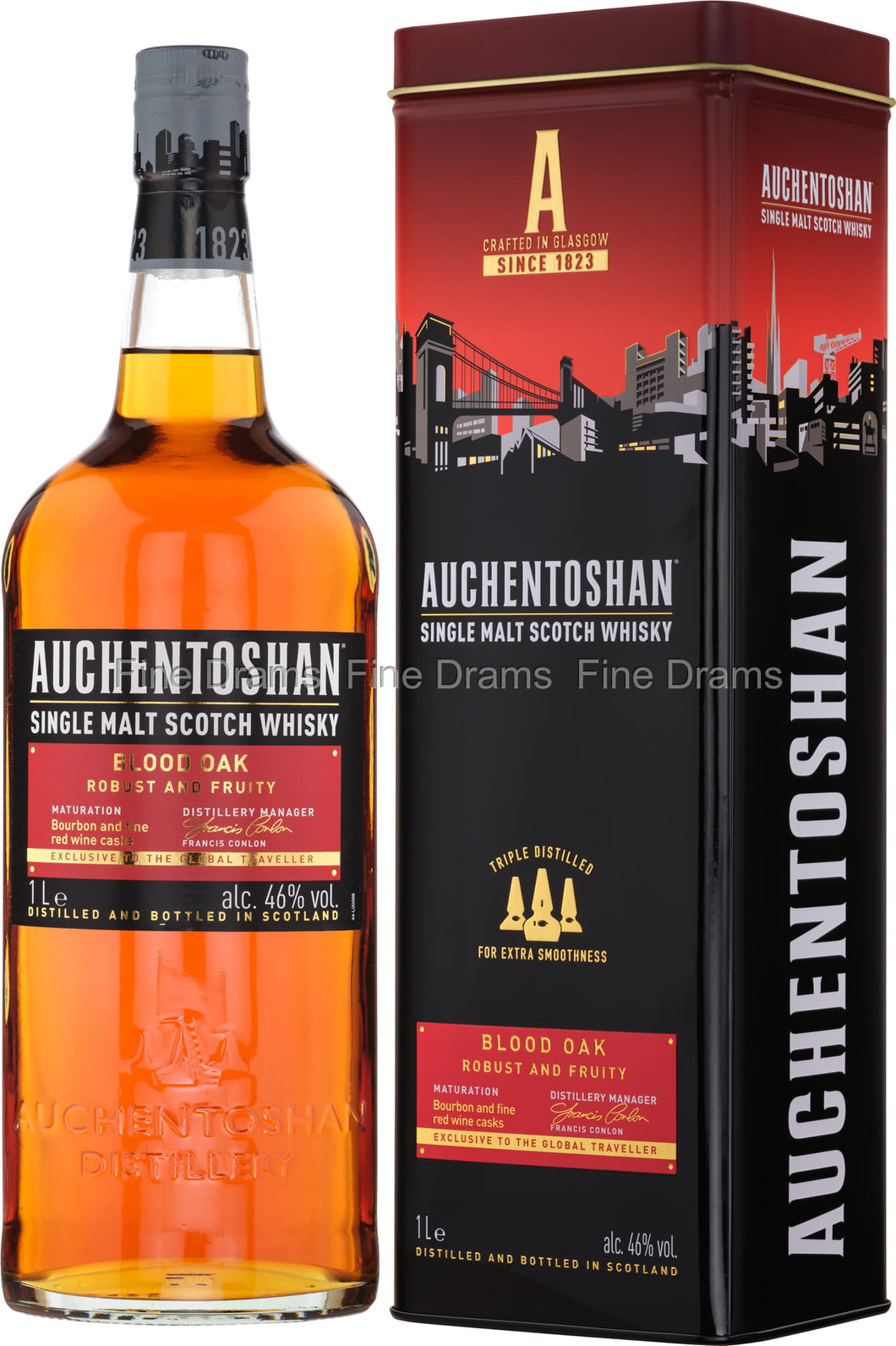 WHISKEY AUCHENTOSHAN BLOOD OAK 14Y MALT 1L