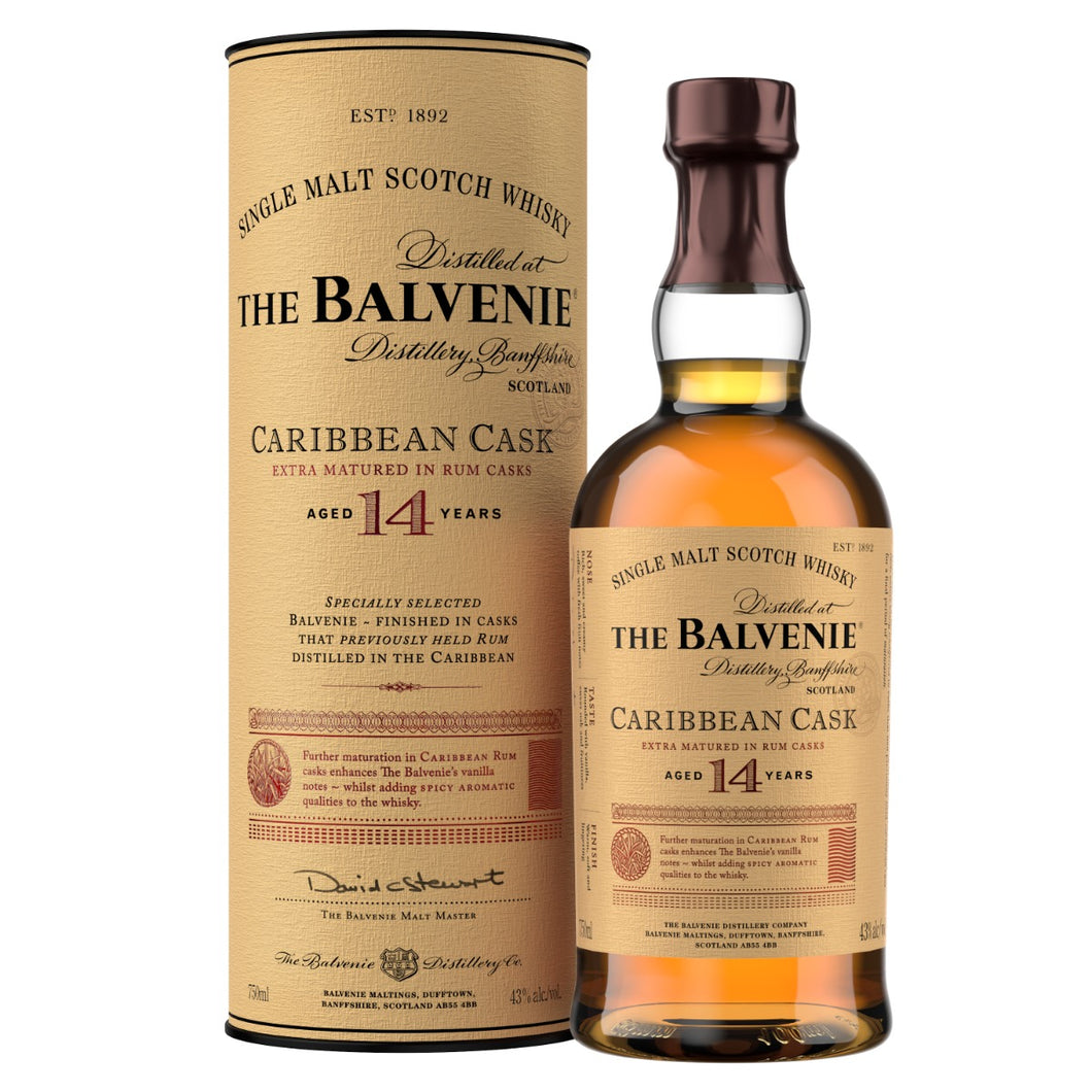 WHISKY BALVENIE 14YEARS CARRIBEAN CASK 43° 70CL