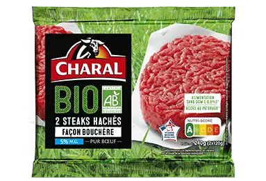 CHARAL ORGANIC BEEF BURGER PATTIES 8X1KG