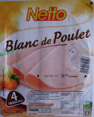 NETTO CHICKEN HAM 4 SLICES 180G