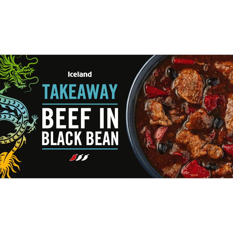 ICELAND TAKEWAY BEEF IN BLACK BEAN 375G