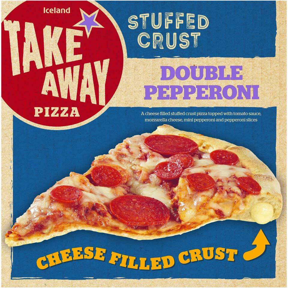 ICELAND PEPPERONI STUFFED CRUST PIZZA 445G