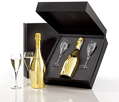 BOTTEGA GOLD GIFT BOX BLACK + 2 GLASSES