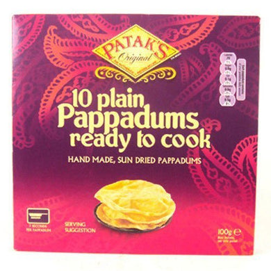PLAIN PAPPADUMS 100G PATAK'S