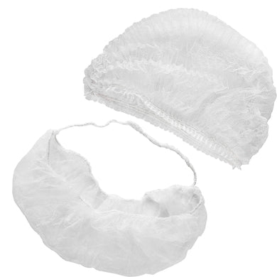 BOMA HYGONORM HAIR NET BOUFFANT CAP WHITE 100PC