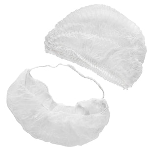 BOMA HYGONORM HAIR NET BOUFFANT CAP WHITE 100PC