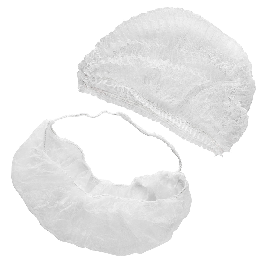 BOMA HYGONORM HAIR NET BOUFFANT CAP WHITE 100PC