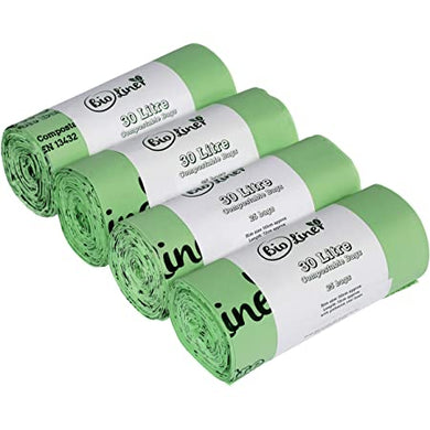 BIO-WASTE COMPOSTABLE BIN LINERS 30LT 10PC