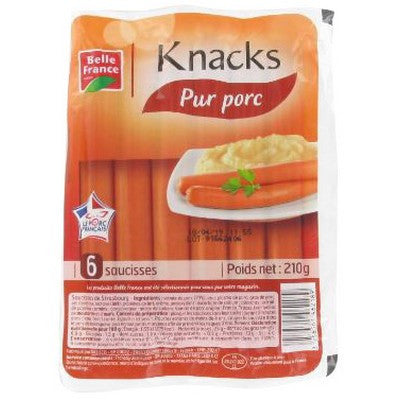 BELLE FRANCE SAUSAGE STRASBOURG 6PCE 210GR