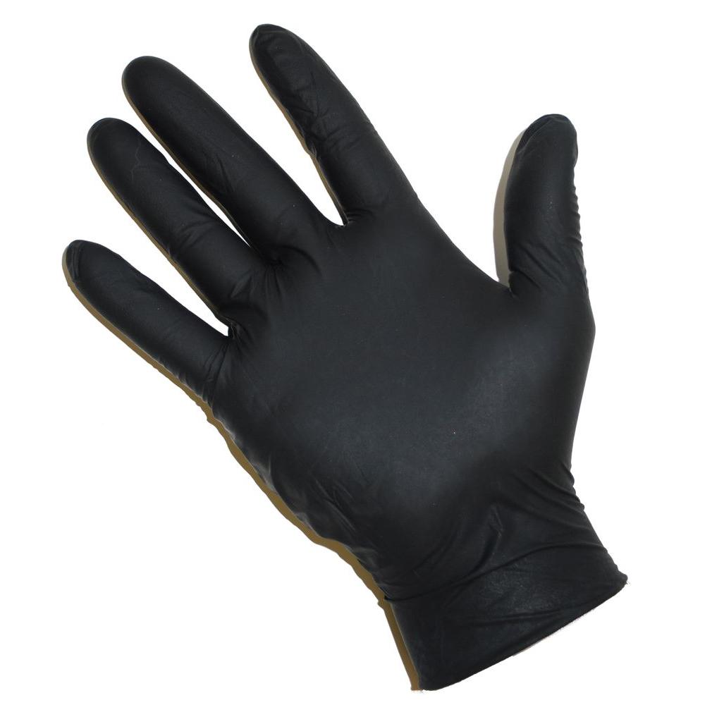 BLACK RUBBER GLOVES XL SIZE 10