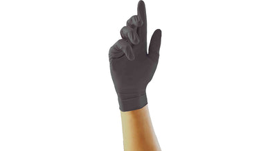 BLACK RUBBER GLOVES L SIZE 9