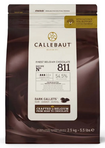 CALLEBAUT CHOCOLATE PEBBLES DARK 54.5% 2.5KG