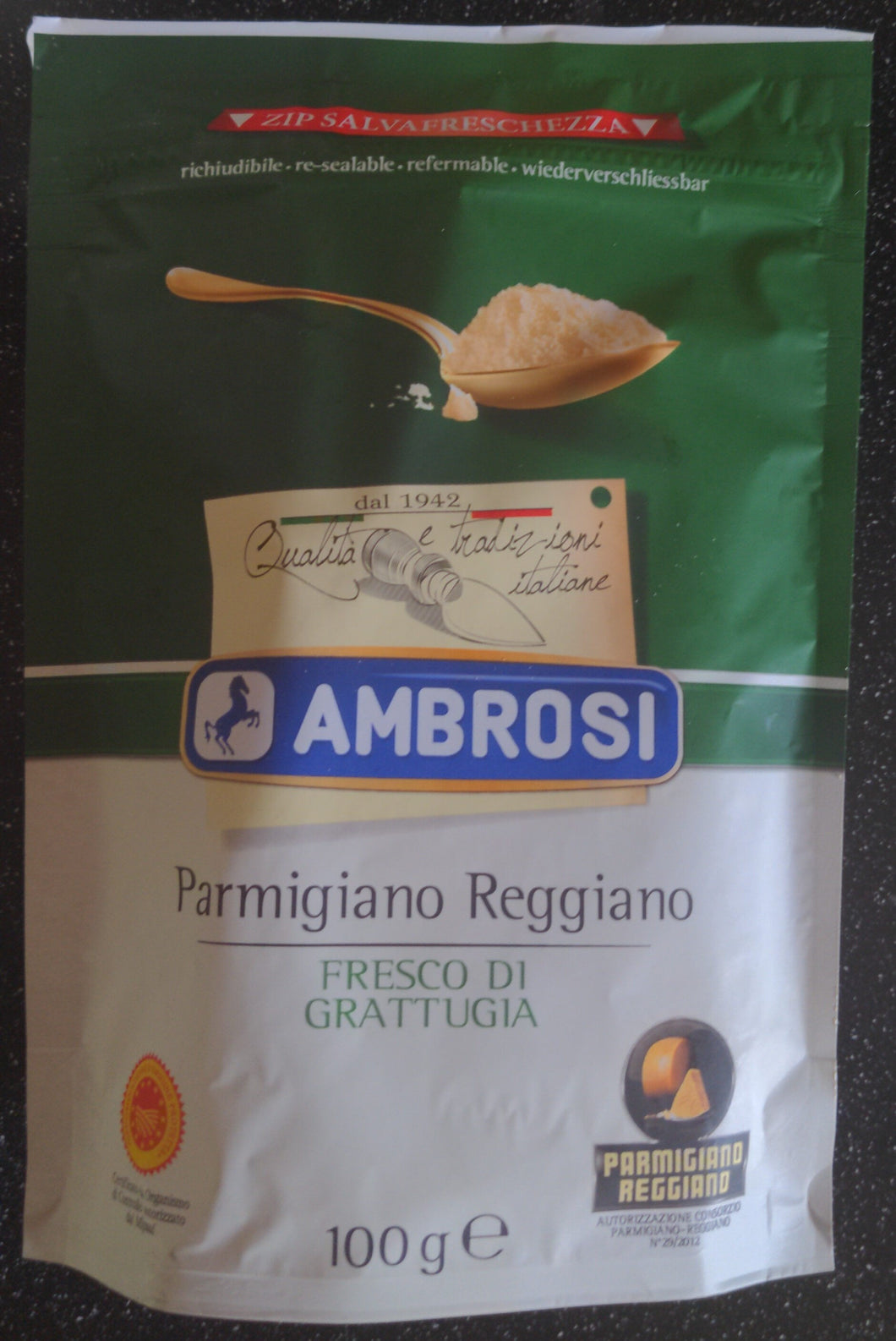 PARMIGIANO REGGIANO GRATED AMBROSI 100G